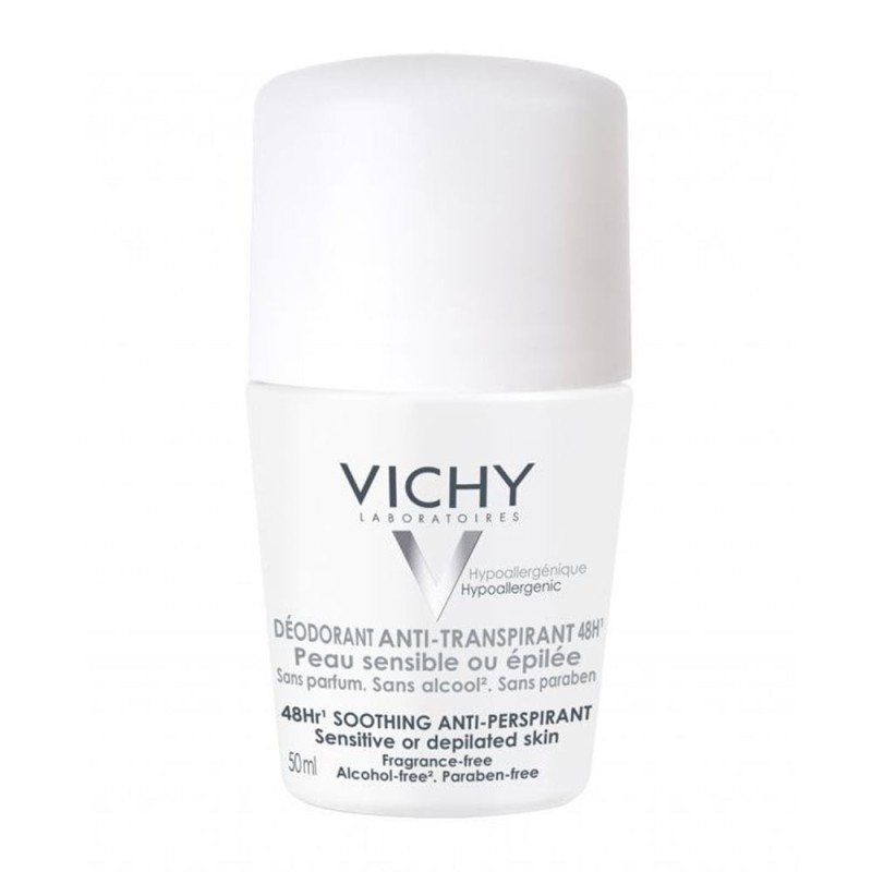 VICHY Deo roll on sensible 48H καταπραϋντικό αποσμητικό σώματος για 48ωρη προστασία 50ml