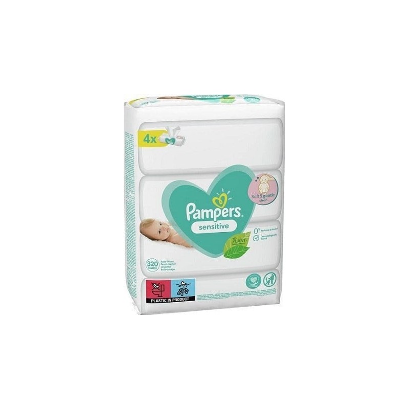 PAMPERS Μωρομάντηλα Sensitive 4x80τεμ