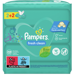 PAMPERS Μωρομάντηλα fresh clean 2 2 (4x52μαντηλάκια)