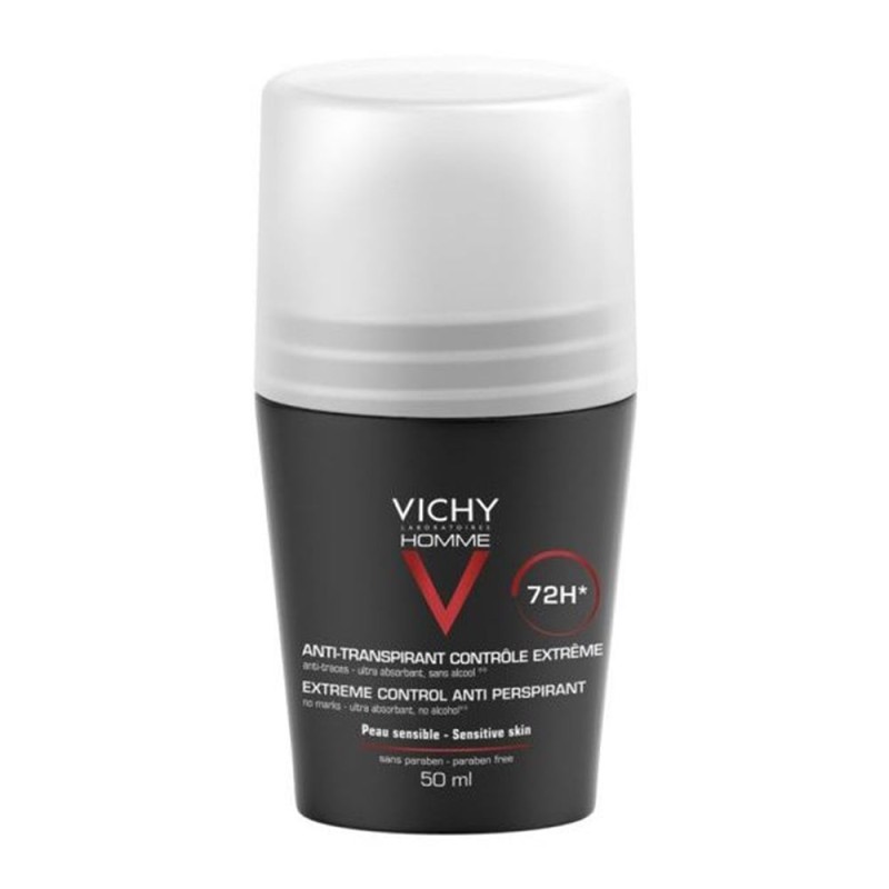 VICHY Homme deo roll on 72H εντατική φροντίδα για 72ώρες για έντονη εφίδρωση 50ml