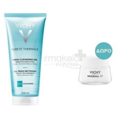 VICHY Purete thermale Cleansing gel face & eyes 200ml & ΔΩΡΟ Κρέμα booster Mineral 89 15ml