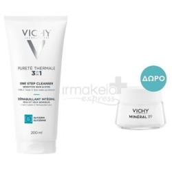 VICHY Purete thermal demaquillant integral 3in1 γαλάκτωμα καθαρισμού 200ml & ΔΩΡΟ Κρέμα booster Mineral 89 15ml