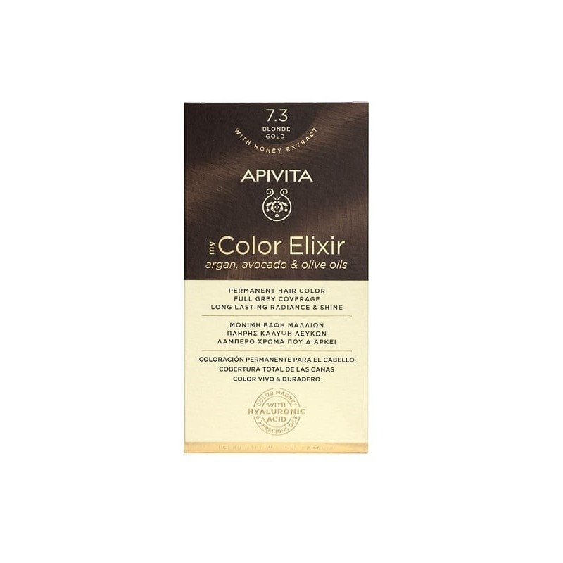 Apivita Color Elixir ΒΑΦΗ ΜΑΛΛΙΩΝ Ν7.3 Ξανθό μελί