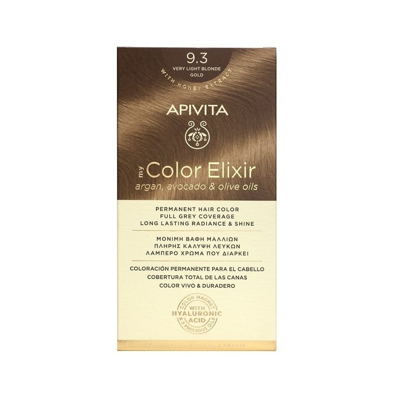 Apivita Color Elixir ΒΑΦΗ ΜΑΛΛΙΩΝ 9.3 Ξανθό Πολύ Ανοιχτό Μελί