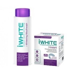 IWHITE Instant 2 Προγεμισμένα μασελάκια για λεύκανση 10τμχ & Στοματικό διάλυμα 500ml