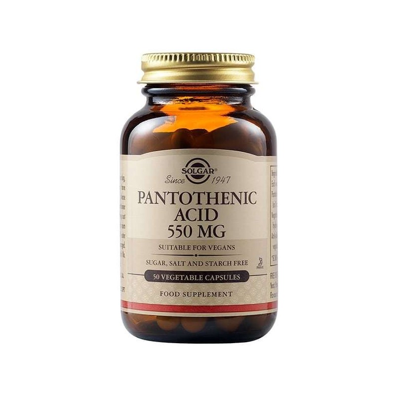 SOLGAR Pantothenic acid 550mg 50veg.capsules