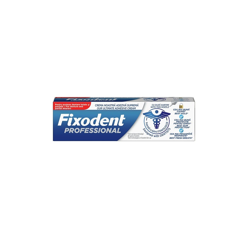 FIXODENT Professional Στερεωτική Κρέμα για Tεχνητές Oδοντοστοιχίες 40gr