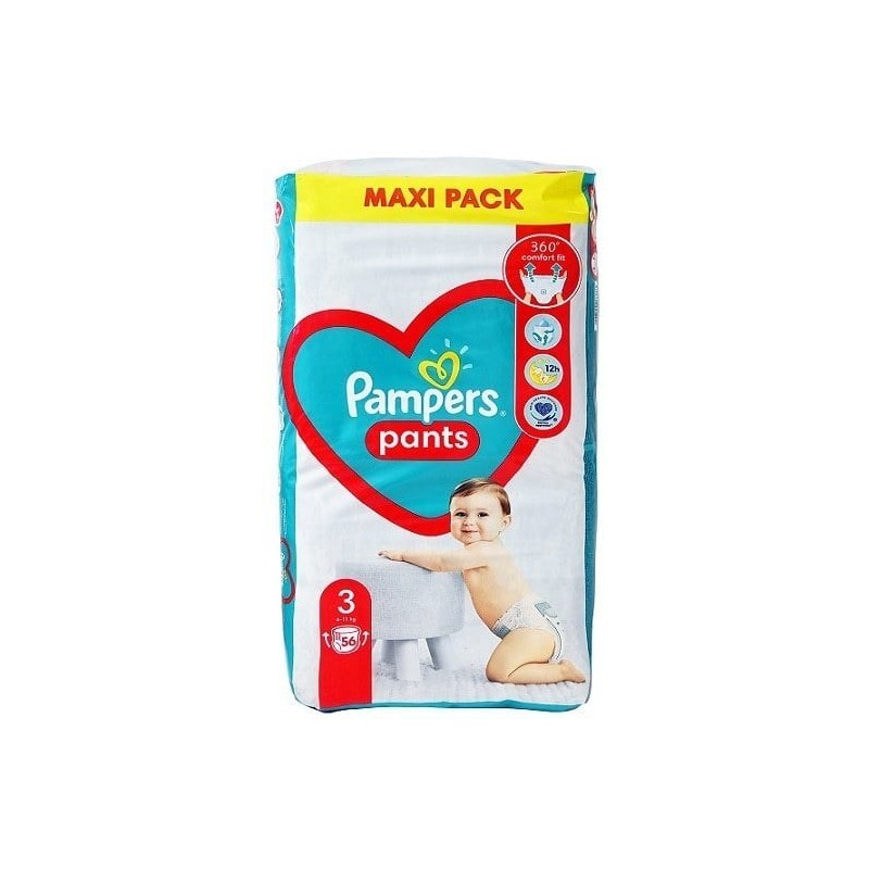 PAMPERS Pants No3 (6-11kg) πάνα βρακάκι stop & protect 56τεμάχια