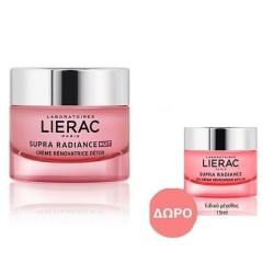 LIERAC SUPRA RADIANCE DETOX Κρέμα νύχτας 50ml & ΔΩΡΟ Κρέμα-τζελ προσώπου 15ml