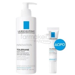 LA ROCHE-POSAY Toleriane caring wash 400ml & ΔΩΡΟ Toleriane sensitive cream 15ml