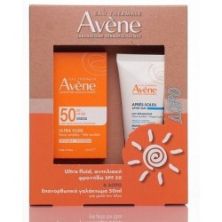 AVENE Αντηλιακό Ultra Fluid Invisible Spf50 50ml & ΔΩΡΟ After Sun 50ml