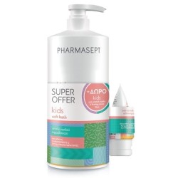 PHARMASEPT Promo Kids Soft Bath Παιδικό Αφρόλουτρο 1lt & ΔΩΡΟ Κρέμα κατά των Ραγάδων 30ml