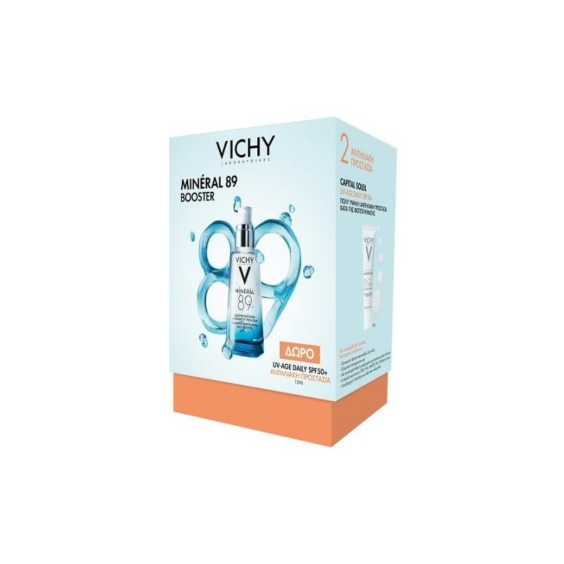 VICHY Mineral 89 booster 50ml & ΔΩΡΟ UV-AGE Daily Spf50 15ml