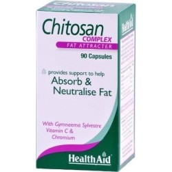 HEALTH AID Chitosan complex fat attracter δεσμεύει τα λίπη 90capsules