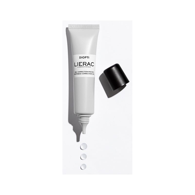 LIERAC Diopti Promo Κρέμα-gel ματιών για σακούλες 15ml & Patches Επαναχρησιμοποιούμενα 1ζευγάρι