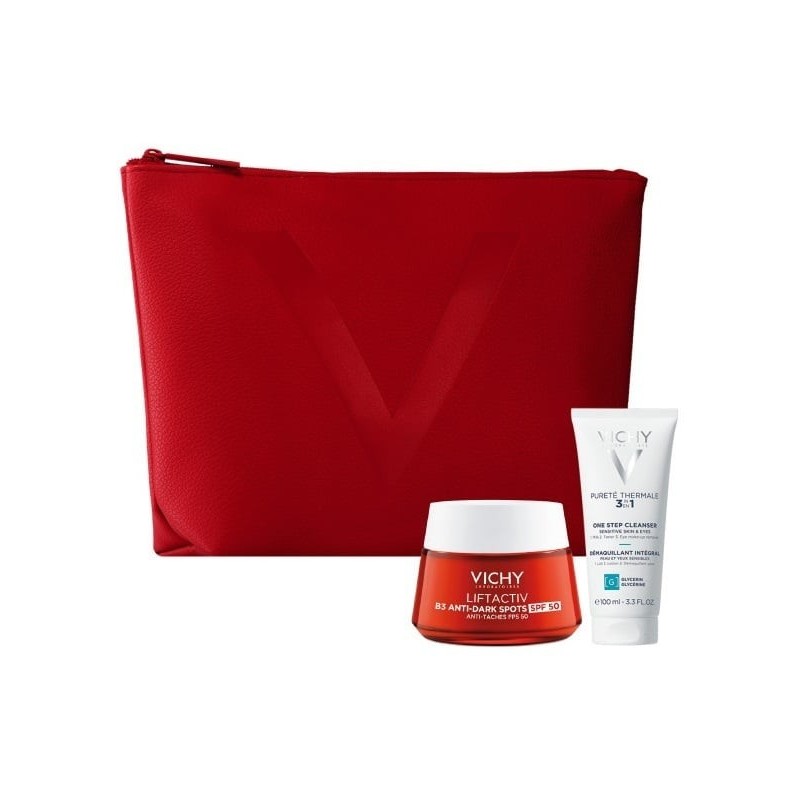 VICHY Promo Liftactiv anti dark spots SPF50 50ml & ΔΩΡΟ Γαλάκτωμα καθαρισμού 3σε1 100ml