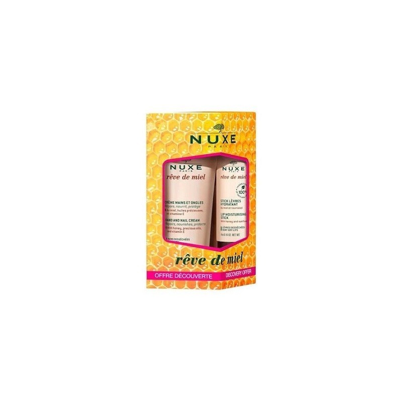 NUXE Promo Reve De Miel με Κρέμα χεριών 30ml & Lipstick 4g