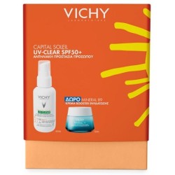 VICHY Capital soleil Pormo UV-Clear Spf50 40ml & ΔΩΡΟ Mineral 89 Κρέμα booster ενυδάτωσης 15ml