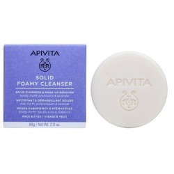 APIVITA Solid foamy cleanser Μπάρα καθαρισμού & ντεμακιγιάζ για πρόσωπο & μάτια 80gr