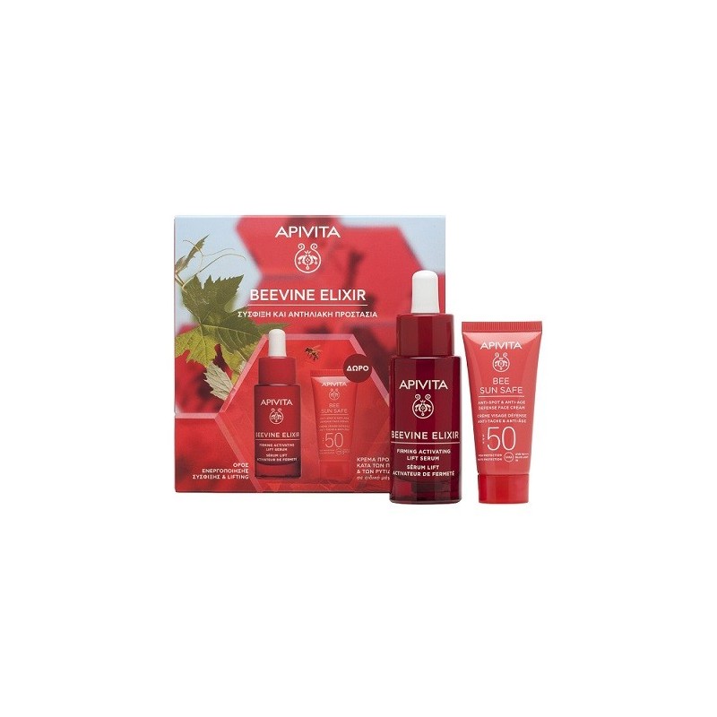 APIVITA Promo Beevine Elixir Serum προσώπου 30ml & ΔΩΡΟ Αντηλιακό κατά των ρυτίδων & των πανάδων Spf50 15ml