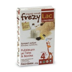 FREZYLAC Organic cereals ρυζάλευρο με γάλα & βανίλια 200gr