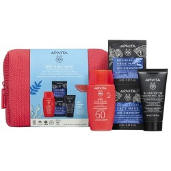 APIVITA PROMO Bee sun safe Dry touch fluid Spf50 50ml & ΔΩΡΟ Gel καθαρισμού 50ml & Face mask 2x8ml & Νεσεσέρ