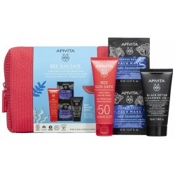 APIVITA PROMO Bee sun safe Hydra fresh gel Spf50 50ml & ΔΩΡΟ Gel καθαρισμού 50ml & Face mask 2x8ml & Νεσεσέρ