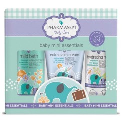 PHARMASEPT Baby Care Travel Kit με Αφρόλουτρο 100ml, Κρέμα αλλαγής πάνας 40ml & Ενυδατικό γαλάκτωμα 40ml